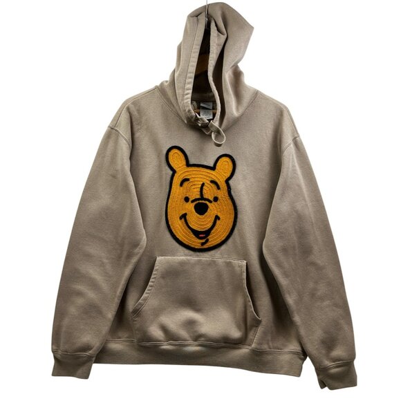Disney Winnie the Pooh Hoodie Unisex XXL Sand Embroidered Graphic Pullover Y2K - Picture 1 of 9